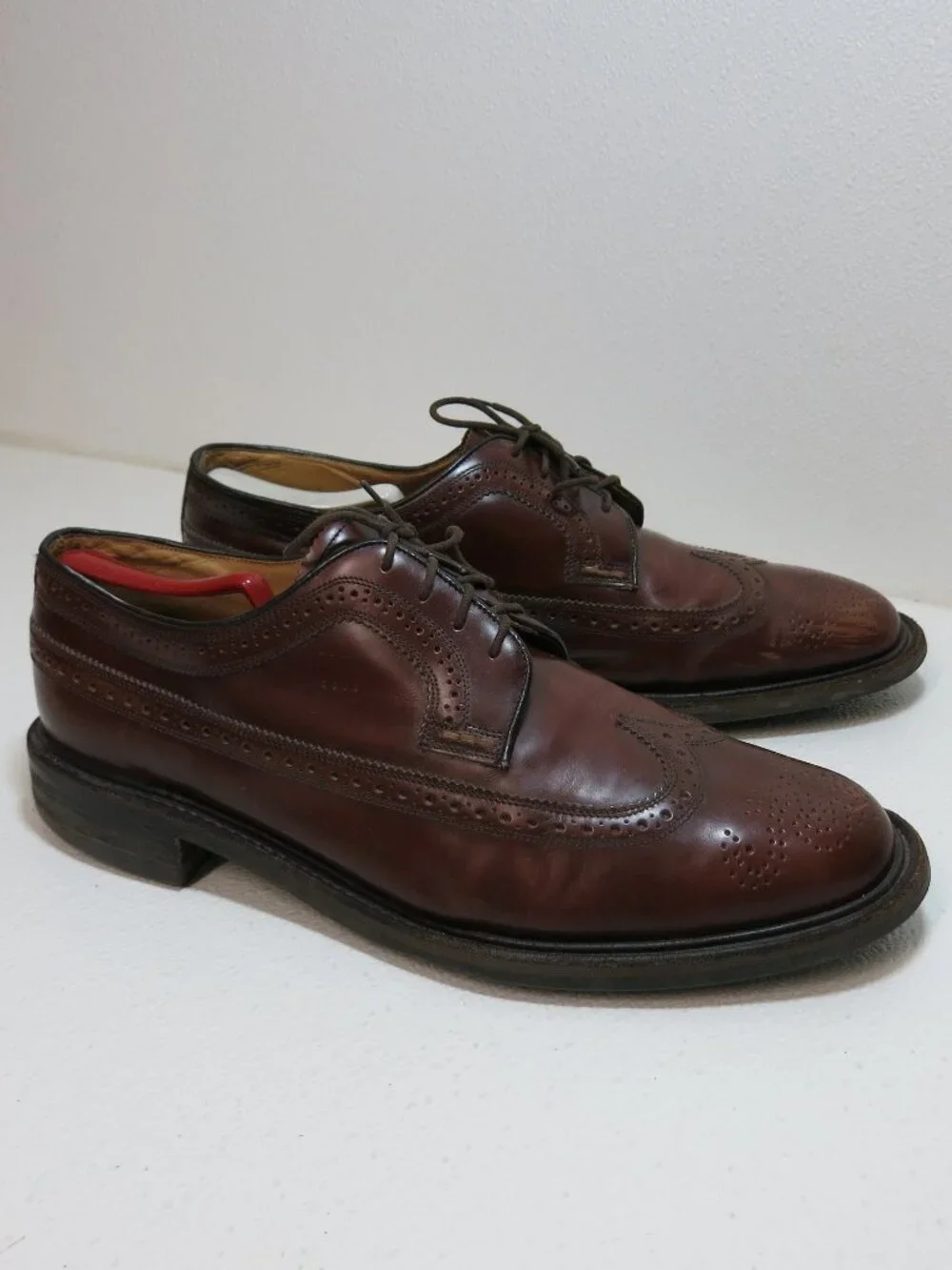 Charles Tyrwhitt Brown Leather Oxford Brogue Formal Dress Dainite Shoes UK 12 F